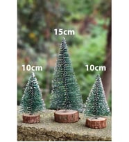 3 lü Yeni Yıl Çam Ağacı Seti Noel Yılbaşı Ağacı 3 lü Mini Masa Üstü Yılbaşı Ağacı Seti 3 Adet