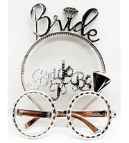 Bride Yazılı Taç Ve Bride To Be Yazılı Gözlük Seti Gümüş Renk