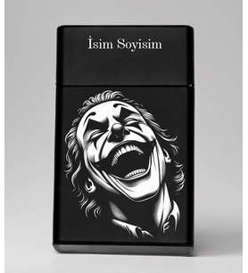 Joker Desenli Metal Tabaka – Kişiye Özel İsimli Hediyelik