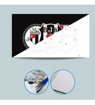 Sayılarla Boyama Seti Tuval Kağıdında Beşiktaş Feda Efsane Logo