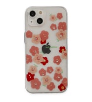IPHONE 14 UYUMLU LUCKY ÇİÇEK DESENLİ KAMERA KORUMALI ŞEFFAF TELEFON KILIF