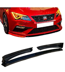 Seat Leon Mk3.5 Fr-Style-Xcellence 3 Parça Ön Ek Karlık Mat Siyah Plastik 2017 2018 2019 2020
