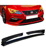 Seat Leon Mk3.5 Fr-Style-Xcellence 3 Parça Ön Ek Karlık Mat Siyah Plastik 2017 2018 2019 2020
