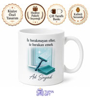 Cam Silici Kullananlara Mikrofiber Bez Hediye Kupa Bardak Özel Tasarım