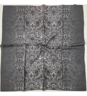 Mandala Desen Elegante Seri Eşarp Eşarp Askısı ile Birlikte 100x100 cm Gri Krem-
