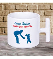 Babalar Gününe Özel Sevgi Dolu Canım Babam Yazılı T Kupa – Babalar Çok Sevecek!