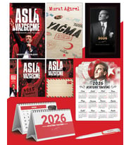 Asla Vazgeçme - Ayraç - Kartpostal - Poster - Yağma - Sayıştay Belgeleri -  2026 Ajanda İstikbal - İstikbal Ahşap Duvar Takvimi - Masa Takvimi