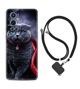 Tecno Spark 9 Pro Kılıf Silikon Boyun Askılı İpli Desenli Silikon Super Cat 1666