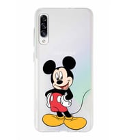 Samsung Galaxy A30s  Kapak Mickey Mouse Tasarımlı Şeffaf Silikon Kılıf