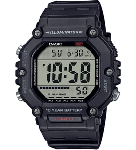 Casio AE-1600H-1AVDF Alarm Kronometre Takvim Özellikli 10 ATM Suya Dayanıklı 10 Yıl Pil Ömrüne Sahip Siyah Erkek Kol Saati