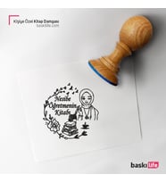 Öğretmen Kişiye Özel Kitap Damgası Kitap Mührü Kaşe Kitap Mühür Özel Damga 443