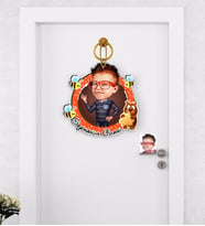 BK Gift Kişiye Özel Erkek Çocuk Karikatürlü Çocuk Odası Ahşap Kapı Süsü-2