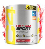 C4 Ripped Sport Pre Workout Powder 135mg  Weight Loss - Fruit Punch, 30 Servis-usa versiyon