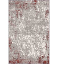 Eliana Home Baskılı, Yıkanabilir Kaymaz Taban Salon Halısı LNA0264 100x150 cm (Kırmızı)