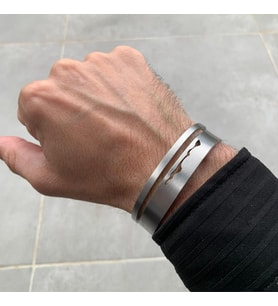 Çelik Bileklik Premium 316L 2 Li (Gümüş Gri)