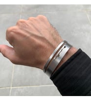 Çelik Bileklik Premium 316L 2 Li (Gümüş Gri)