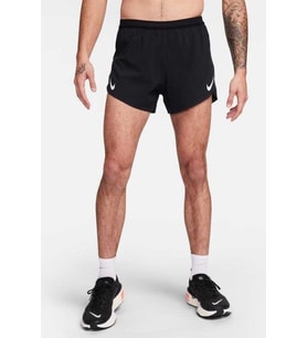 Nike Dri Fit ADV Aeroswift Brief Lined 4 Inch Short Erkek 4 Cepli Koşu Şortu Siyah