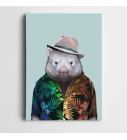 Gömlekli Hamster Kanvas Tablo