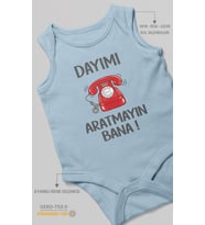 Dayımı Aratmayın Bana Sıfır Kollu Bebek Zıbını %100 Pamuk