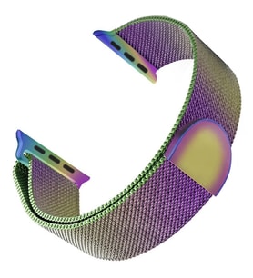 Microsonic Apple Watch Series 10 46mm Kordon Luxe Metal Twist Iridescent (Parlament)