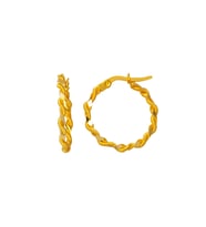 Burma Halka Altın Küpe 14 Ayar 2 cm. Çaplı