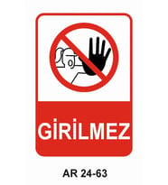 İŞ GÜVENLİĞİ UYARI LEVHASI 1 ADET PVC 21 X 29CM