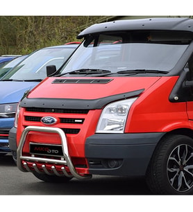 Ford Transit 2006 - 2014 Ön Kaput Koruyucu Rüzgarlığı Piano Black 3.2 mm Kalın Plastik