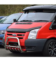 Ford Transit 2006 - 2014 Ön Kaput Koruyucu Rüzgarlığı Piano Black 3.2 mm Kalın Plastik