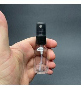 15 Ml Şeffaf Cam Şişe Siyah Spreyli ,  15Cc Şeffaf Spreyli Boş Şişe x 6 Adet