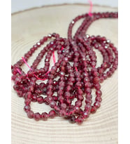 Lal (Garnet - Granat ) Taşı YARIM Dizi 3mm (17cm uzunluğundadır)