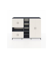 Hyperion Dolap 13 Raflı 6 Kapaklı 220x44x163 Antrasit-Aytaşı/Antrasit
