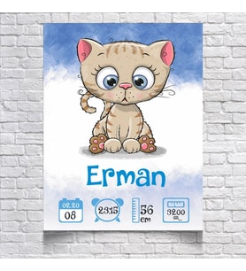 Tatlı Kedi Temalı Yaş Panosu