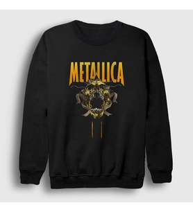 Presmono Unisex Siyah Skull Metallica Sweatshirt 67943tt