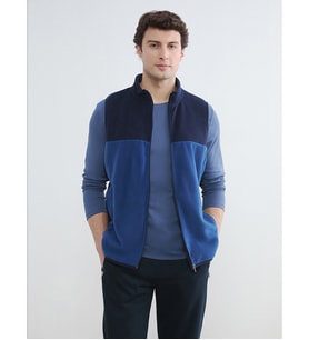 LCWAIKIKI Classic Lacivert Standart Fit Dik Yaka Erkek Polar Yelek