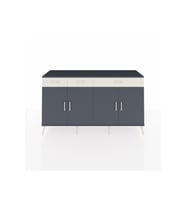 Hyperion Konsol 4 Raflı 3 Çekmeceli 4 Kapaklı 176x44x99 Antrasit-Antrasit/Aytaşı