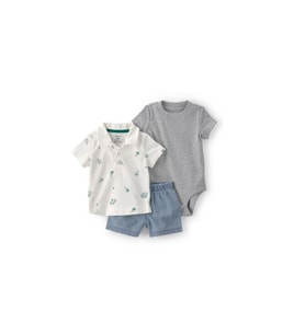 Carters Erkek Bebek Body Şort Set 1U533910 Bej