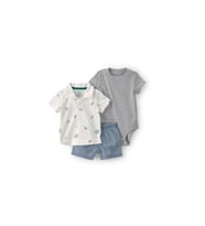 Carters Erkek Bebek Body Şort Set 1U533910 Bej