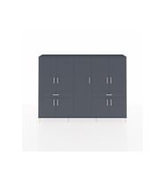 Arges Dolap 12 Raflı 2 Çekmeceli 8 Kapaklı 220x30x163 Antrasit-Antrasit
