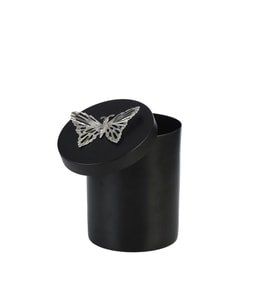Vitale Mat Siyah Çiçek Kutu Mumluk 9*11,5 Cm AK.JA0191