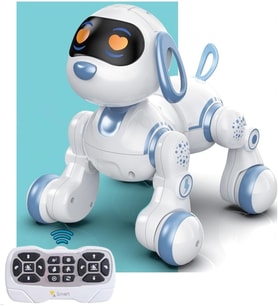 30 Fonksiyonlu Uzaktan Kumandalı Şarjlı Sesli Işıklı Dokunma Algılama Programlama Robot Kedi ve Köpek (köpek)