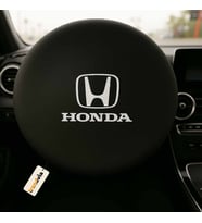 Honda Marka Araba Direksiyon Kılıfı Siyah  Direksiyon Koruyucu Penye Kumaş Kaplama