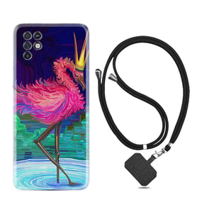 INFINIX Note 11 Pro Note 10 Hot 9 Play Kılıf Boyun Askılı Silikon Queen Flamingo 1748