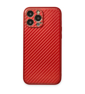 Apple İphone 13 Pro Kılıf Coco Karbon Silikon - Kırmızı
