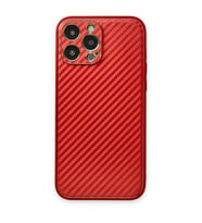 Apple İphone 13 Pro Kılıf Coco Karbon Silikon - Kırmızı