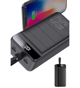 Hızlı Taşınabilir 50.000 Mah Powerbank Led Ekran Android Ve İos Uyumlu