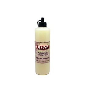 Rich Su Bazlı Vernik PARLAK (High Gloss Acrylic Varnish) 500 cc. 