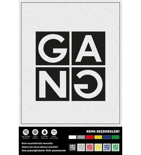 GANG STICKER 10 x 10 cm ERU00113