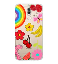 PrintiFy Huawei Mate 10 Lite ile Uyumlu Water Color 5  Kamera Korumalı Şeffaf  Kılıf