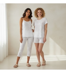 Kadın Kapri Atlet Tshirt Şort ve Bralet 5'li Set BB2418