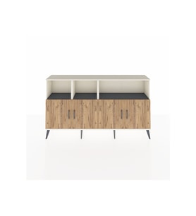 Arges Konsol 6 Raflı 4 Kapaklı 176x30x99 Aytaşı-Çam/Antrasit